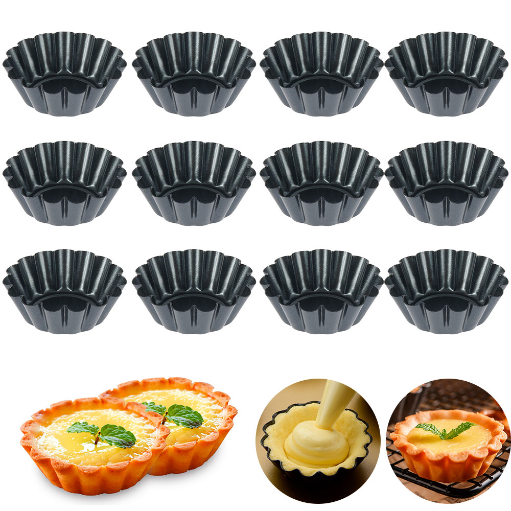 Egg Waffle Pan - 12Pcs 팬 금형 타트 Quiche 플랜
