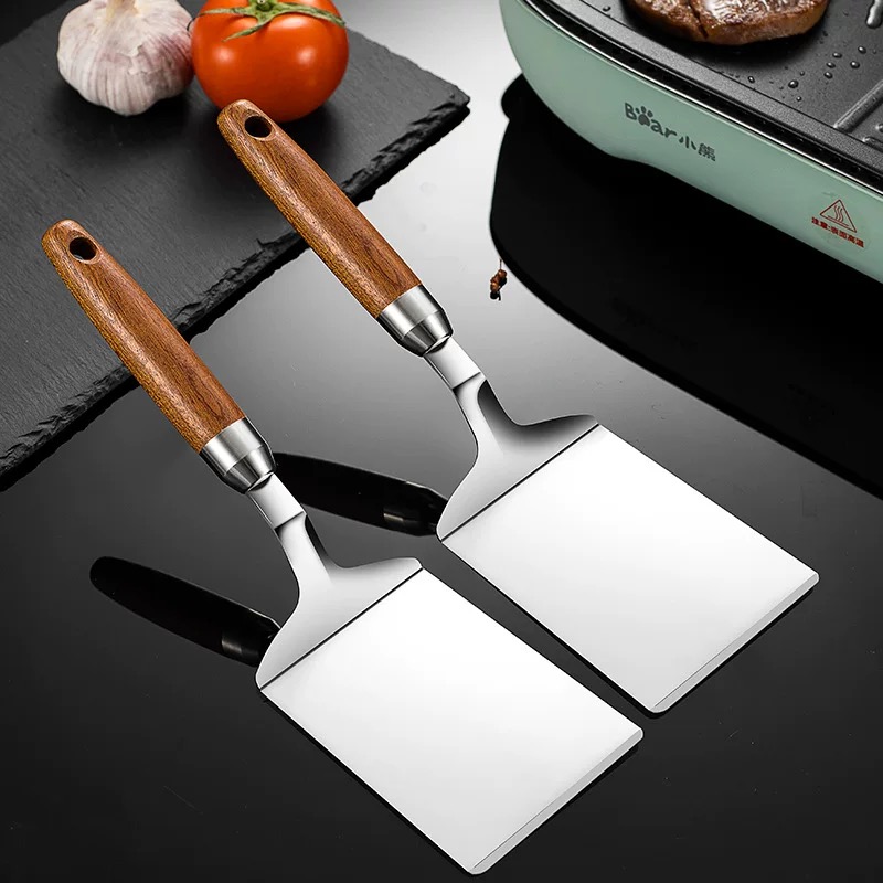 Okonomiyaki Spatula - 주방용 스테인레스 스틸 튀김용 주걱, 티라미수,