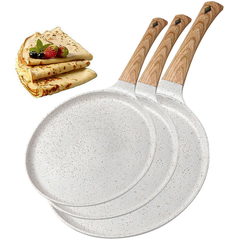 Egg Waffle Pan - 20/24/28cm 논스틱 크레페 계란 프라이팬 피자