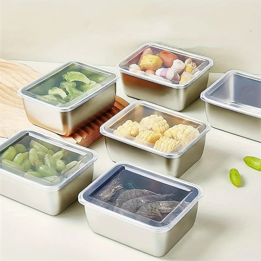 Dim Sum Basket - 1/3/5pcs 스테인레스 스틸 식품 보관 상자