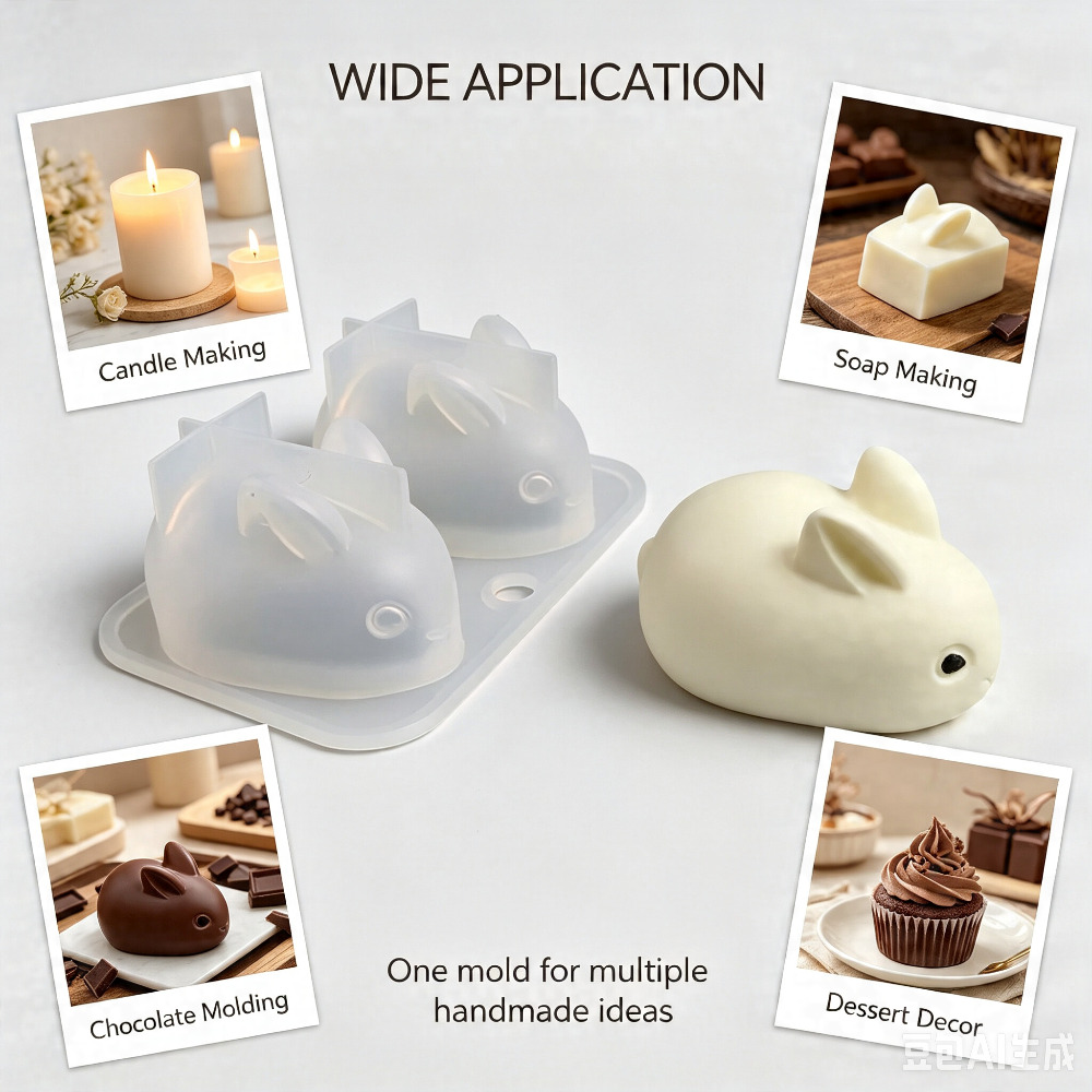 3D 미니 토끼 실리콘 몰드 식품 등급 2구 토끼 모양 - Bunny Cake Mold 리뷰 및 가격