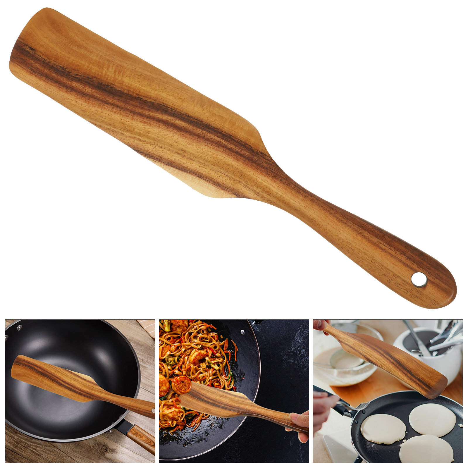 주방 요리용 주걱 긴 손잡이 나무 주걱 프리미엄 우드  - Okonomiyaki Spatula 리뷰 및 가격