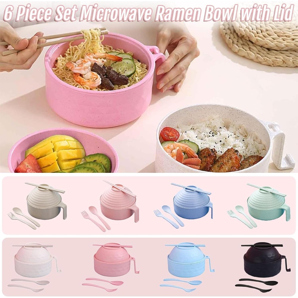 전자레인지 라면 그릇 6개 세트 라면 그릇 세트 뚜껑과 - Dim Sum Basket 리뷰 및 가격
