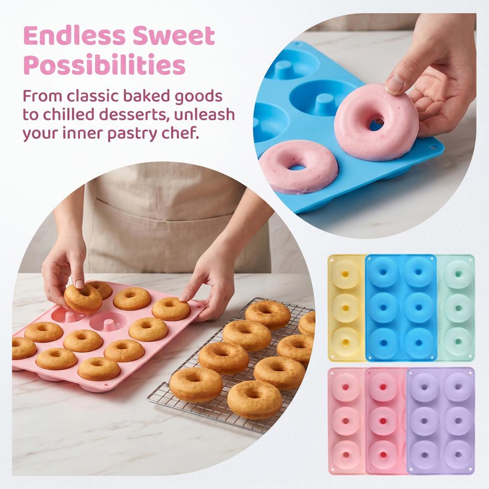 1PC 실리콘 도넛 몰드 베이킹 도구 케이크 초콜릿 라 - Donut Mold Silicone 리뷰 및 가격