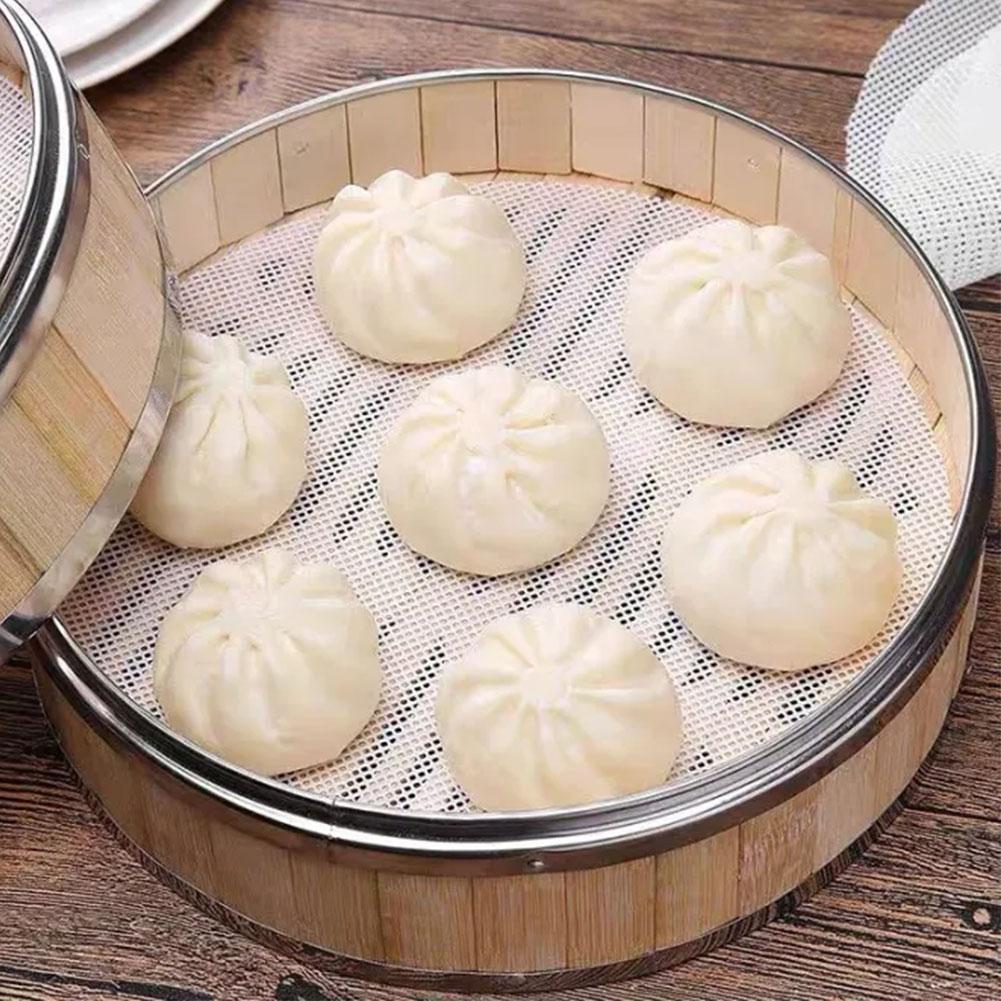 실리콘 대나무 찜기 라이너 논스틱 재사용 가능 메쉬 매 - Bao Steamer Bamboo 리뷰 및 가격