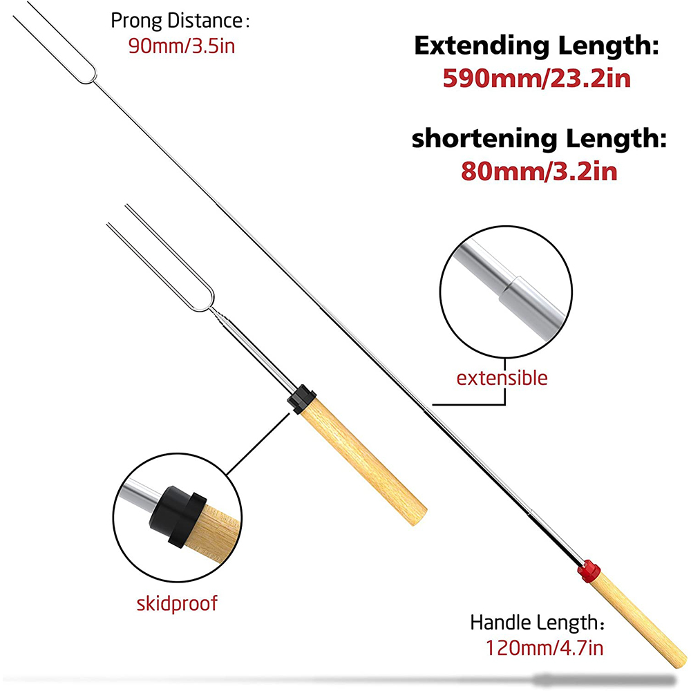 8개 스테인리스 바베큐 꼬치, 확장형 마시멜로 구이 막 - Hot Dog Press 리뷰 및 가격