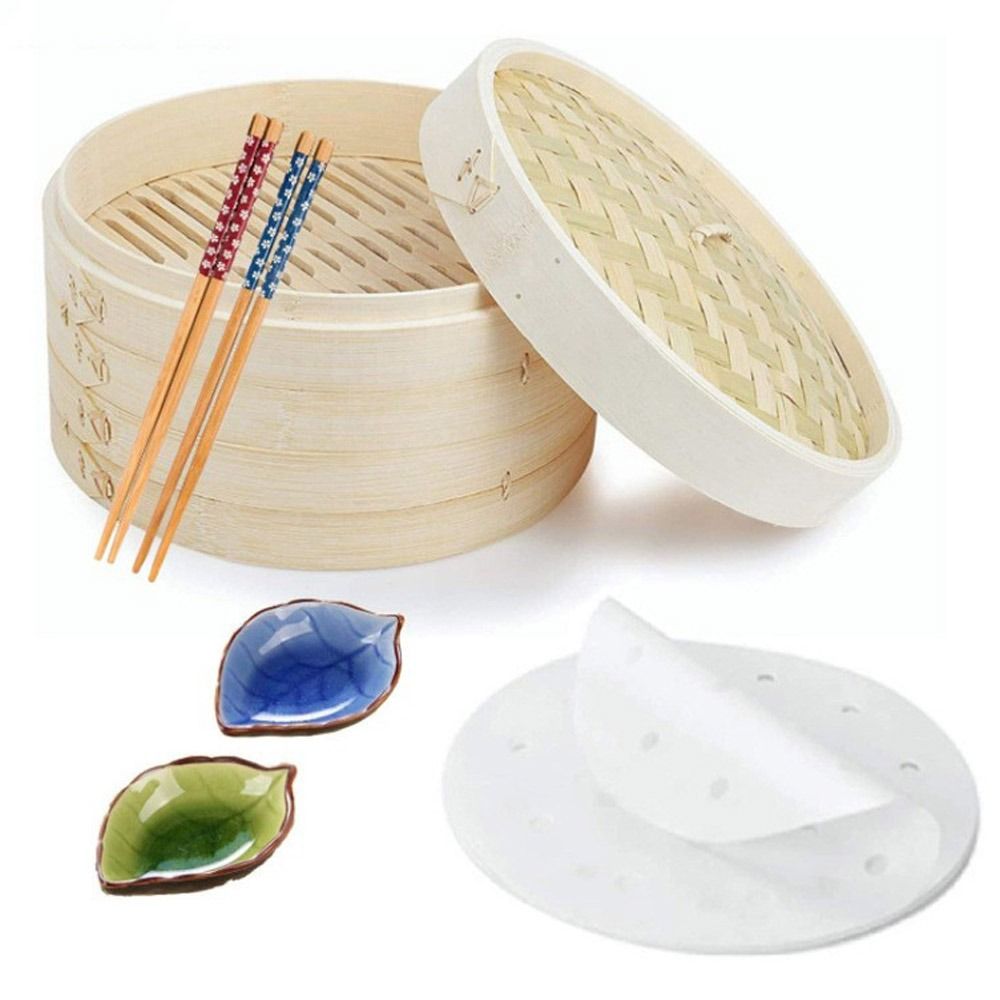 중국식 찜기, 대나무 찜기, 뚜껑이 있는 디무스 찜기, - Bao Steamer Bamboo 리뷰 및 가격