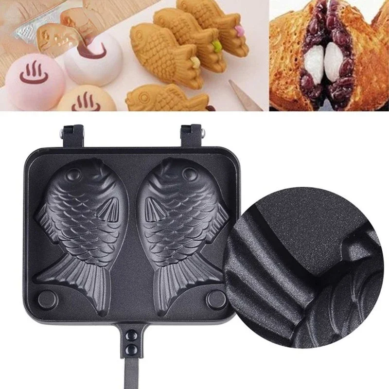 주방 일본 Taiyaki 더블 물고기 모양의 뜨거운 디 - Egg Waffle Pan 리뷰 및 가격