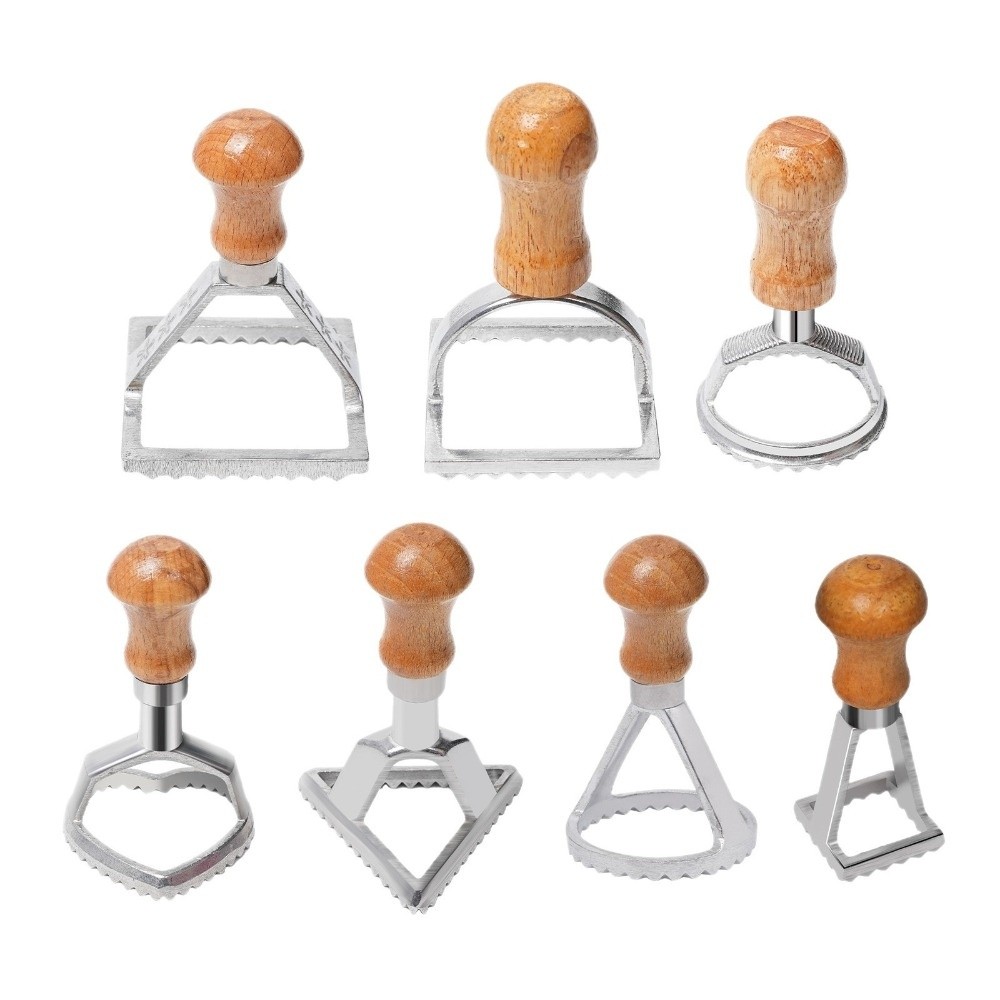 7종 개별형 수직 라비올리 커터 세트 원목 알루미늄 만 - Dumpling Press Set 리뷰 및 가격